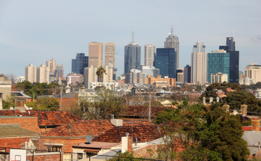 Digital photographs, L.J. Gervasoni, Melbourne CBD Skyline from Fitzroy High, 2013