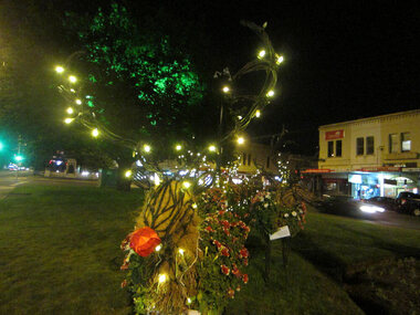 Digital photographs, L.J. Gervasoni, Sturt Street gardens christmas - santas sleigh, 2015