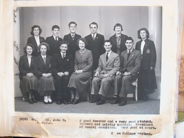 Photograph, Ballarat Teachers' College Social Club Committee, 1949, 1949