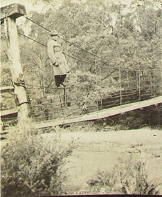 Photograph - Photograph - Black and White, Swing Bridge atTipperary, Daylesford, c1930, c1930