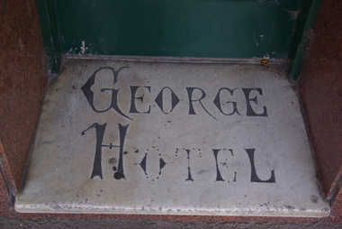 Photograph - Colour, Marble Entrance Step at The George Hotel, Ballarat