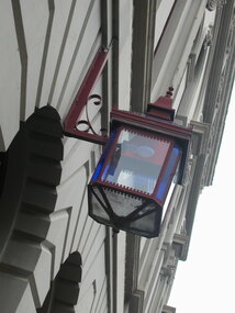Photograph - Colour, Lamp outside Craig's Royal Hotel, Ballarat