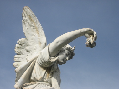 Photograph - Colour, Clare Gervasoni, Angel Headstone, Warrnambool Cemetery, 27/07/2009