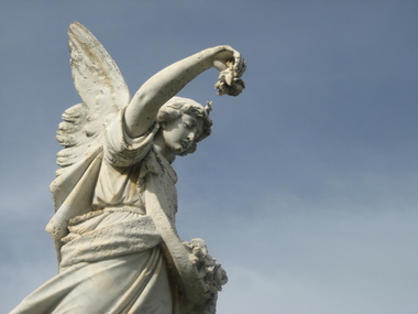 Photograph - Colour, Clare Gervasoni, Angel Headstone, Warrnambool Cemetery, 27/07/2009