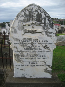 Photograph - Colour, Clare Gervasoni, Kelland Memorial , Warrnambool Cemetery, 27/07/2009