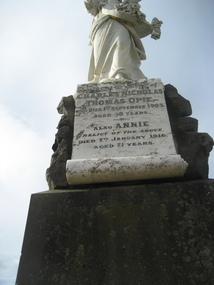 Photograph - Colour, Clare Gervasoni, Charles and Annie Opie's Tombstone, Warrnambool Cemetery, 27/07/2009