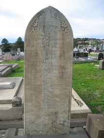 Photograph - Colour, Clare Gervasoni, Mary and Isaac Wormald Headstone, Warrnambool Cemetery, 27/07/2009