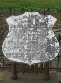 Photograph, Clare Gervasoni, John and Anne Farrelly's Headstone, Tower Hill Cemetery, 26/07/2009