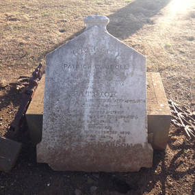 Photograph - Colour, Clare Gervasoni, Headstone for Patrick Carroll, Tower Hill Cemetery, 26/07/2009