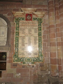 Photograph - Colour, Plaque for Border Regiment, Carlisle Cathedral