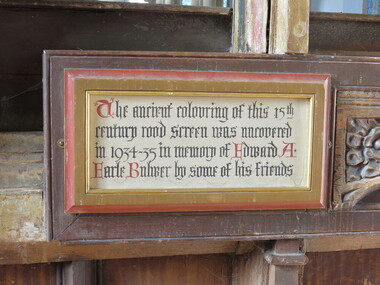 Digital Photograph, Plaque, Heydon Church, United Kingdom, 10/2016