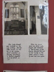 Digital Photograph, Information Display panels, Heydon Church, United Kingdom, 10/2016