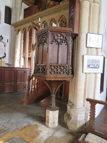 Digital Photograph, Wineglass Pulpit, Heydon Church, United Kingdom, 10/2016