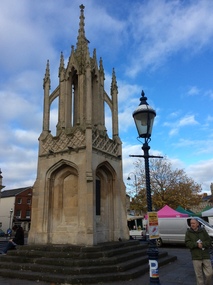 Photograph - Colour, Dorothy Wickham, Monument in Town Square, Devizes, England, 2017