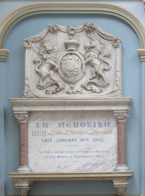 Photograph - Colour, H.R.H. the Duke of Clarence and Avondale Memorial [detail], Ballarat Town Hall, c1892, 15/09/2017
