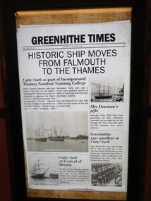 Photograph - Colour, Cutty Sark vessel and exhibition, Greenwich, England, newspaper clipping, 6 November 2016