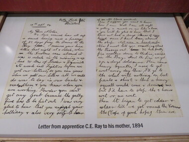 Photograph - Colour, Cutty Sark vessel and exhibition, Greenwich, England, letter written from Brisbane, 1894, 6 November 2016