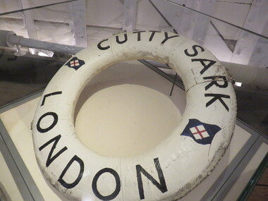 Photograph - Colour, Cutty Sark vessel and exhibition, Greenwich, England, lifebuoy, 6 November 2016