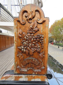 Photograph - Colour, Cutty Sark vessel and exhibition, Greenwich, England, wood carving, 6 November 2016