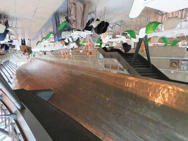 Photograph - Colour, Cutty Sark vessel and exhibition, Greenwich, England, cafe under ship, 6 November 2016