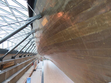 Photograph - Colour, Cutty Sark vessel and exhibition, Greenwich, England, underside, 6 November 2016