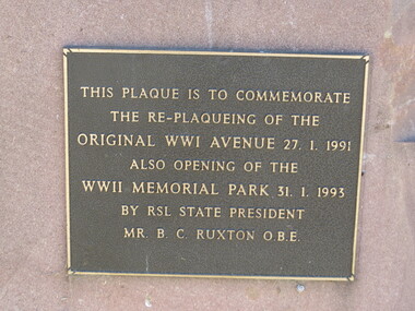 Photograph - Colour, Clare Gervasoni, Digby Avenue of Honour, Victoria, 22/12/2015