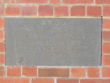 Photograph, Clare Gervasoni, Memorial plaque at St Paul's Church of England, Henty, 2015, 22/12/2015