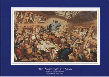 Print, One of a set of prints, The Ostend Packet in a Squall