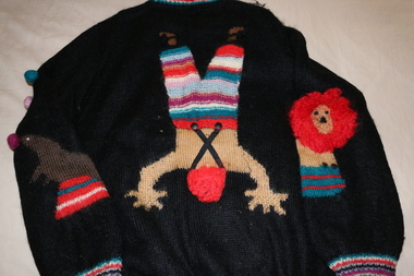 Photograph - Colour, Jumper (verso detail) handknitted by Elwyn Kinnane