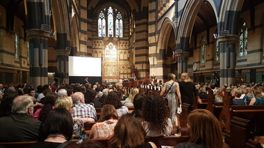 Digital photograph, Lisa Gervasoni, Constance Johnson Memorial Service, 2017