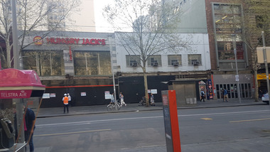 Digital photograph, Lisa Gervasoni, Swanston Street shops closed - metro tunnel, 2017