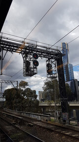 Photograph - Digital photograph, Lisa Gervasoni, Train between Flinders and Spencer Street Stations, 2017