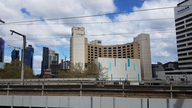 Digital photograph, Lisa Gervasoni, Train between Flinders and Spencer Street, 2017