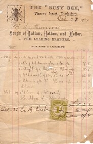 Invoice The "Busy Bee", Vincent Street, Daylesford, 1904