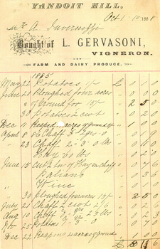 handwritten invoice