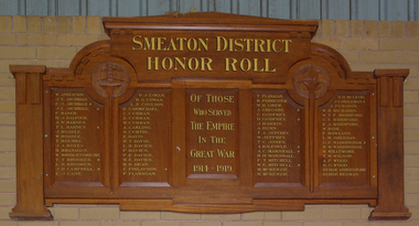 Photograph - Photograph - Colour, Clare Gervasoni, Smeaton District World War One Honour Board, 06/10/2013
