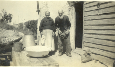 Photograph - Black and White, Old Couple at Dayleford