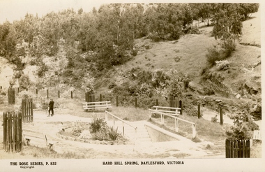Postcard, Hard Hills Mineral Water Springs, Daylesford