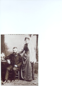 Photograph - Photograph - Black and White, Wedding of Antonio Polinelli and Louisa Gervasoni