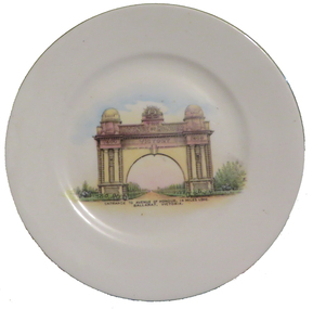Photograph - Photograph - Colour, Shelley Chine, Ballarat Arch of Victory Souvenir Plate