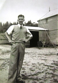 Photograph - Black and White, John Hogan Gervasoni at Daylesford, 1944, 1944