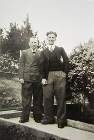Photograph - Photograph - Black and White, Gus and John Hogan Gervasoni , 1949, 1949