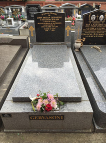 Photograph - Colour, Lisa Gervasoni, Grave of John Hogan Gervasoni in Boroondara Cemetery, Kew, 2018, 24/04/2018