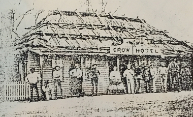 Image - Black and White, Crow Hotel, Ballarat, 1853, 1853
