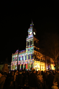 Photograph - Colour, Clare Gervasoni, Bendigo Post Office during White Night Bendigo, 2018, 01/09/2018