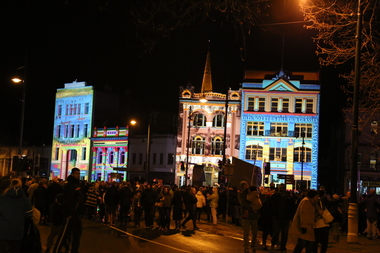 Photograph - Colour, Clare Gervasoni, Charing Cross Bendigo during White Night Bendigo, 2018, 01/09/2018