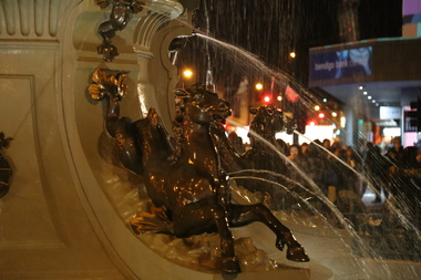 Photograph - Photograph - Colour, Clare Gervasoni, Alexandra Fountain during White Night Bendigo, 2018, 01/09/2018