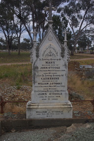 Photograph - Photograph - Colour, Clare Gervasoni, Mary and John O'Toole Headstone in the Inglewood Cemetery, 2017, 07/10/2017