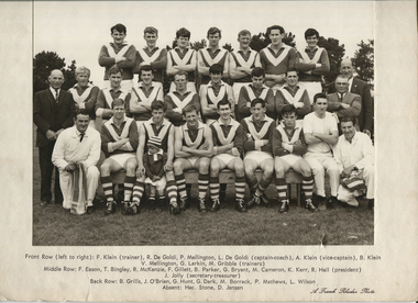 Photograph - Photograph - Black and White, Rokewood-Corindhap Football Club Premiers, 1867, 1967