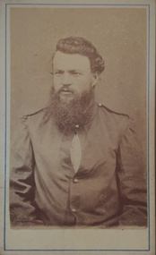 Photograph - Photograph - Black and White, H. Moser, Portrait of a Man in Uniform, circa 1866 - 1887